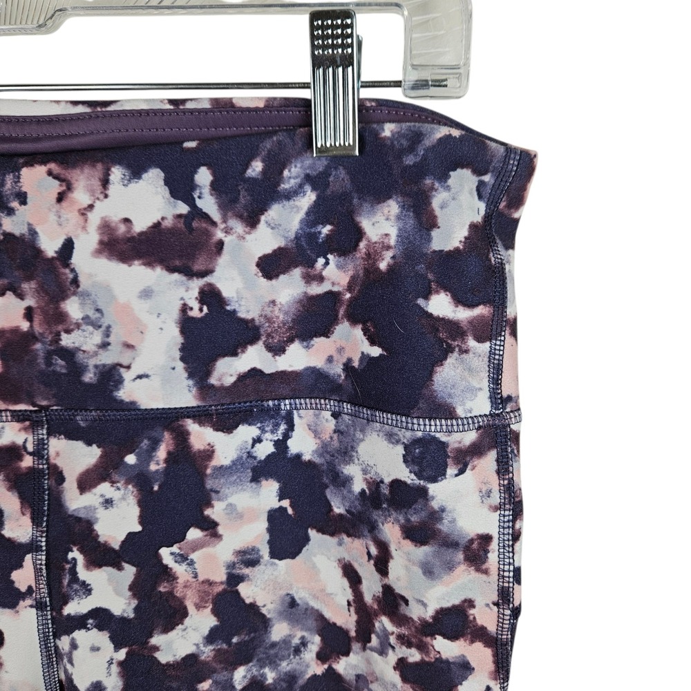 Marika Sport Womens‎ Purple Pink Abstract Print High Waist Capri Leggings L - Picture 3 of 12